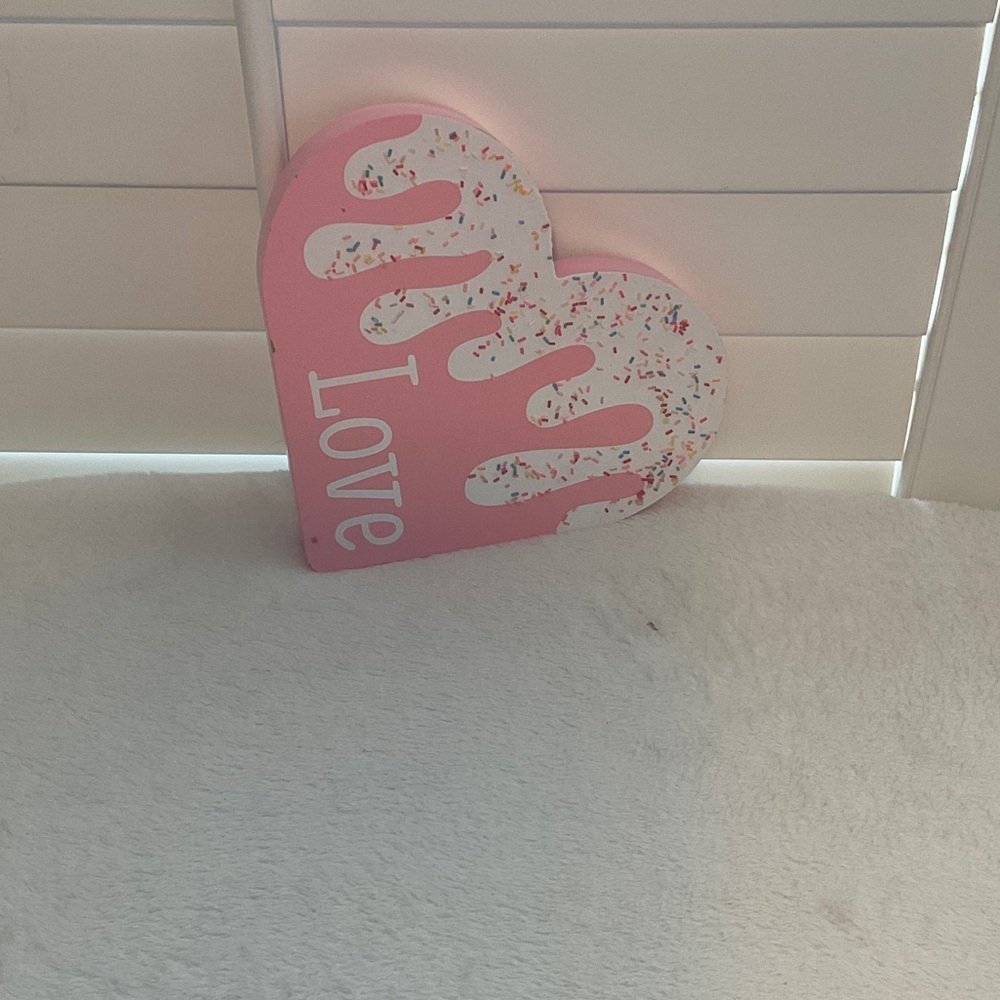 Pink Heart Love Sign Decor
